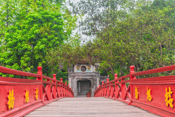 “Hoan Kiem Lake and Ngoc Son Temple on the Hanoi City Tour Map