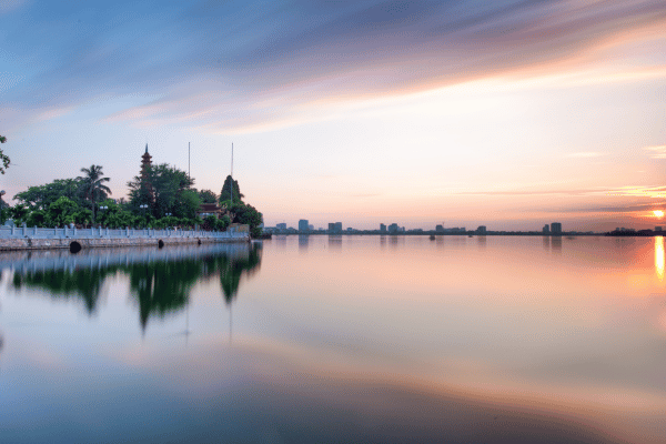 West Lake Hanoi – scenic stop on the Hanoi City Tour Map