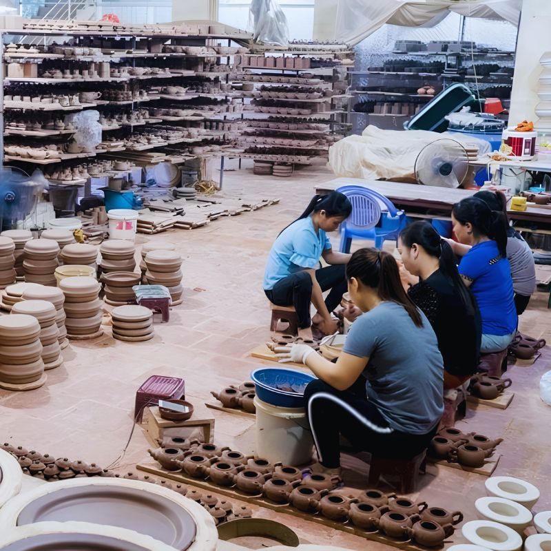 Hanoi Old Quarter - Bat Trang Pottery Village - Traditional Craft Road - Xuan Quan Flower Village - Hanoi Old Quarter
